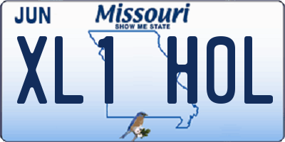 MO license plate XL1H0L