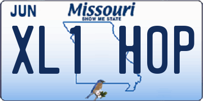 MO license plate XL1H0P