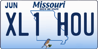 MO license plate XL1H0U