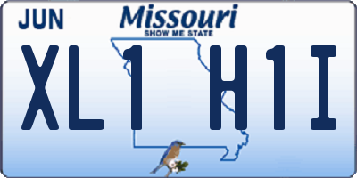 MO license plate XL1H1I