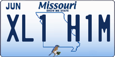 MO license plate XL1H1M