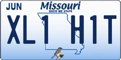 MO license plate XL1H1T