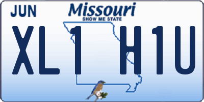 MO license plate XL1H1U