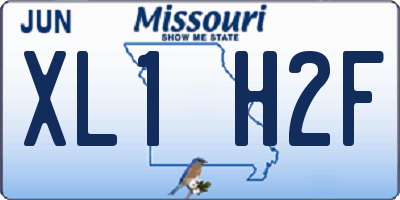 MO license plate XL1H2F