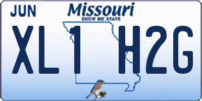 MO license plate XL1H2G