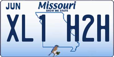 MO license plate XL1H2H