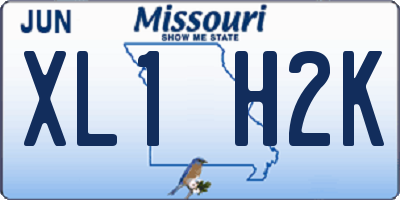MO license plate XL1H2K