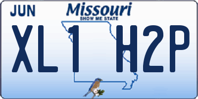 MO license plate XL1H2P