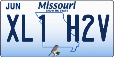MO license plate XL1H2V