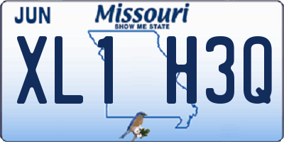 MO license plate XL1H3Q