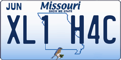 MO license plate XL1H4C