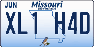 MO license plate XL1H4D