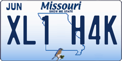 MO license plate XL1H4K