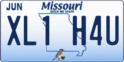 MO license plate XL1H4U