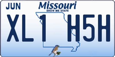 MO license plate XL1H5H
