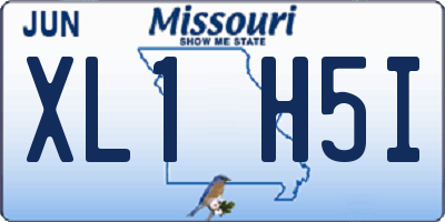 MO license plate XL1H5I