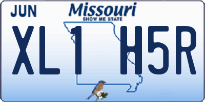 MO license plate XL1H5R