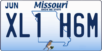 MO license plate XL1H6M