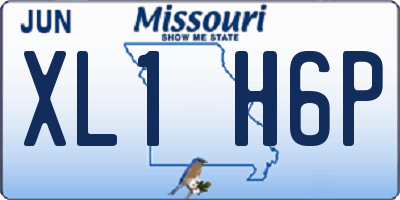 MO license plate XL1H6P