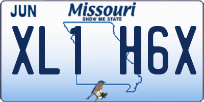 MO license plate XL1H6X