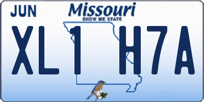 MO license plate XL1H7A