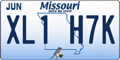 MO license plate XL1H7K