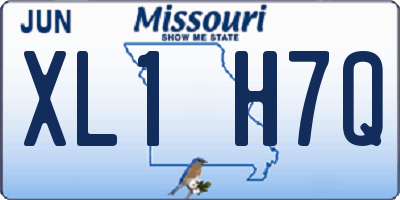 MO license plate XL1H7Q