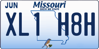 MO license plate XL1H8H