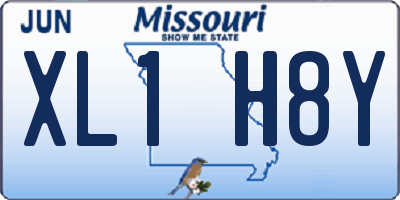 MO license plate XL1H8Y