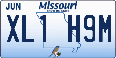 MO license plate XL1H9M