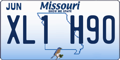 MO license plate XL1H9O
