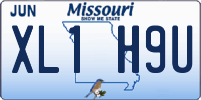 MO license plate XL1H9U