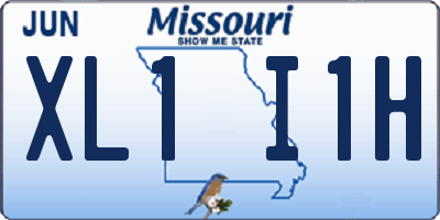 MO license plate XL1I1H