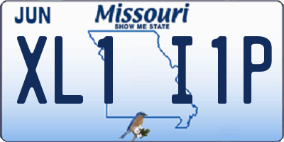 MO license plate XL1I1P