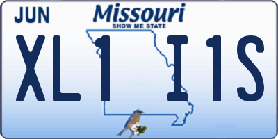 MO license plate XL1I1S