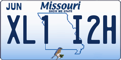 MO license plate XL1I2H