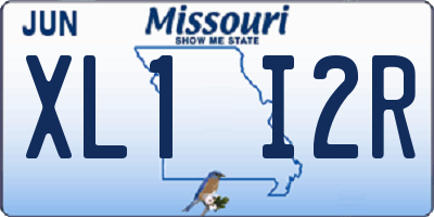MO license plate XL1I2R