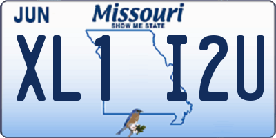 MO license plate XL1I2U