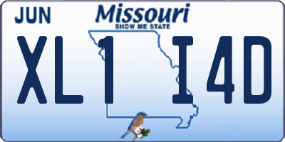 MO license plate XL1I4D