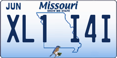 MO license plate XL1I4I