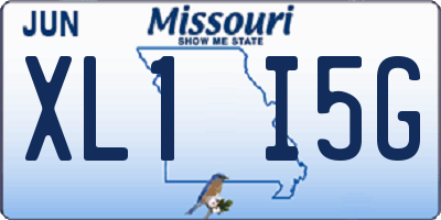 MO license plate XL1I5G