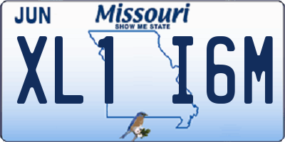 MO license plate XL1I6M