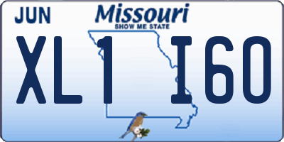 MO license plate XL1I6O