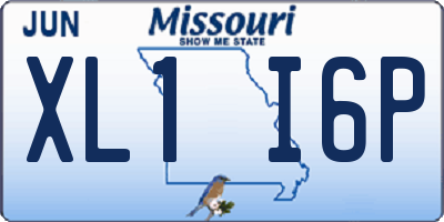 MO license plate XL1I6P