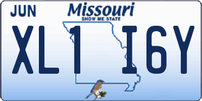 MO license plate XL1I6Y