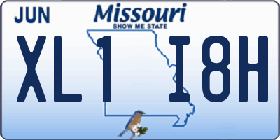 MO license plate XL1I8H