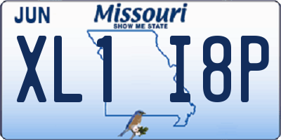 MO license plate XL1I8P