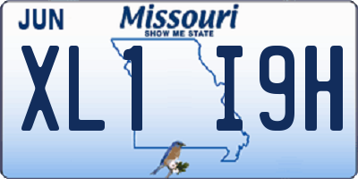MO license plate XL1I9H
