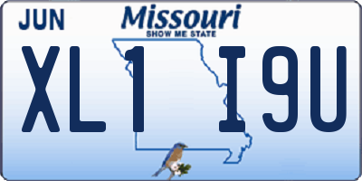 MO license plate XL1I9U