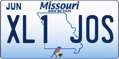 MO license plate XL1J0S
